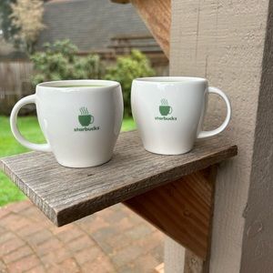 Starbucks set of 2 small Barista coffee cups 2003